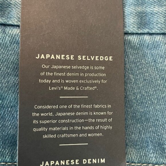 FINAL PRICE NWT Levi's Trouser Shorts Japanese Size 32 Waist 32 Blue Denim $198 - Picture 14 of 15